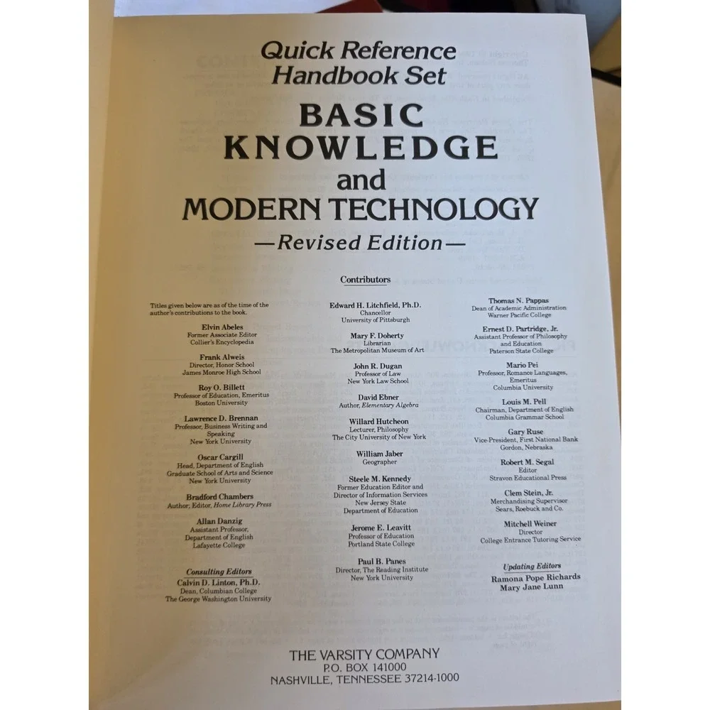 Basic Knowledge and Modern Technology Revised Quick Reference‎ Handbook
